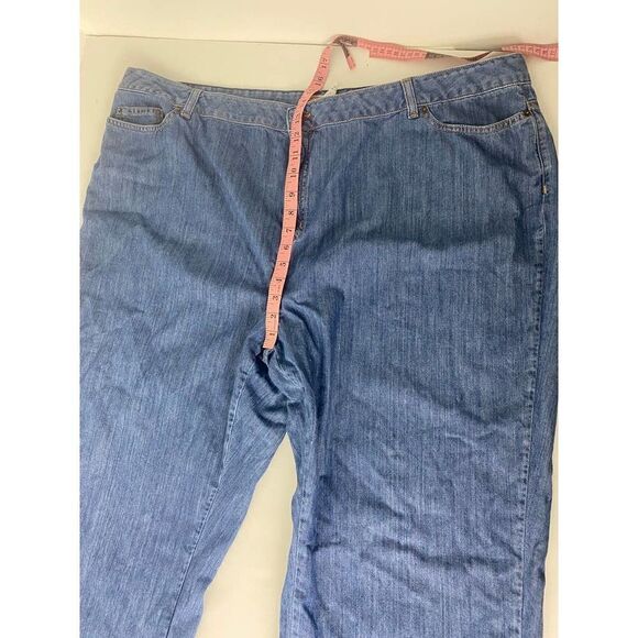 Land's End Classic Fit Straight Jeans Plus-Size Cotton Item 269026 - 26W Reg. - Picture 3 of 9